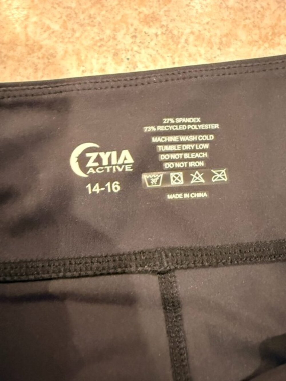 ZYIA womens black leggings 14-16